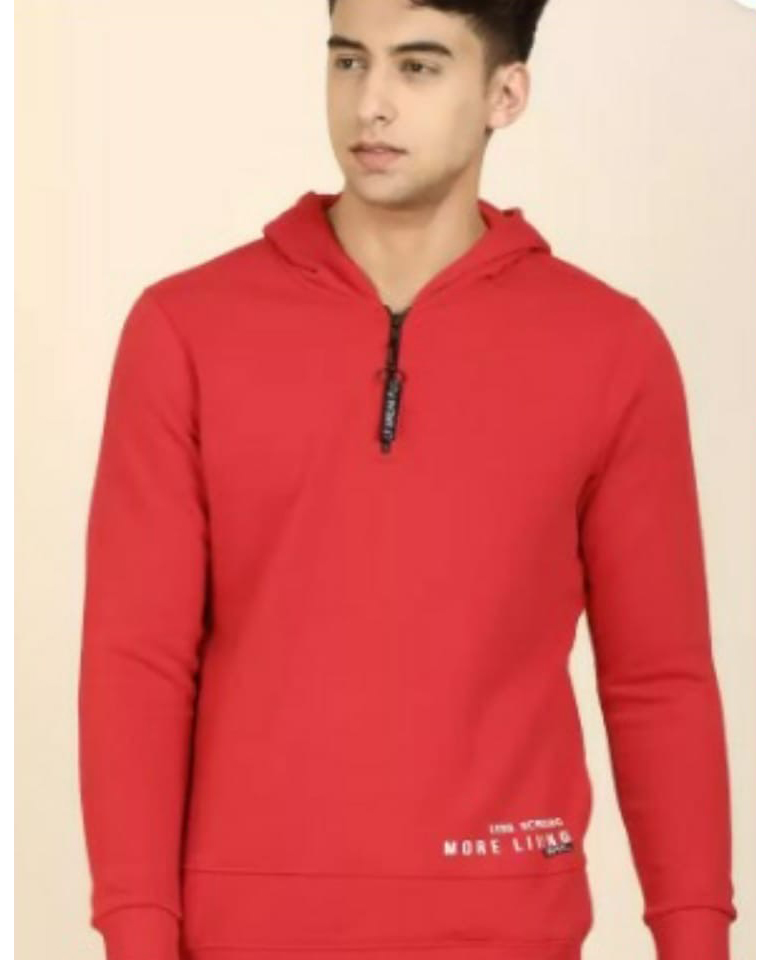 Red sport hoodie VIBGYOR