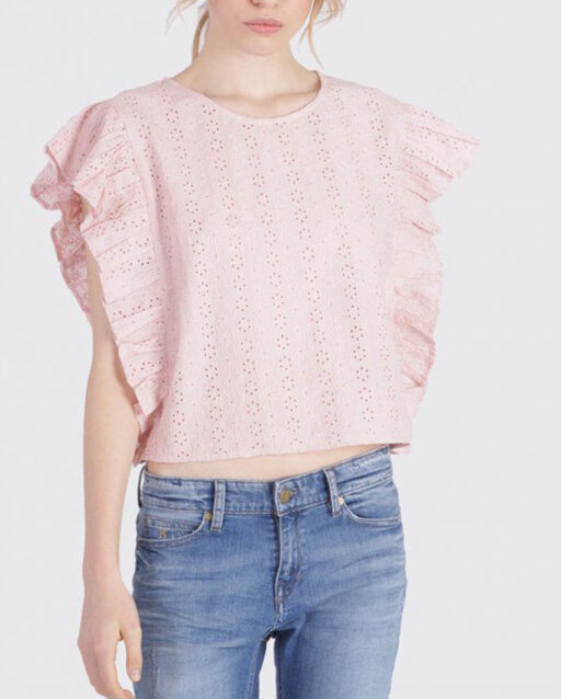 Pink blouse with frill